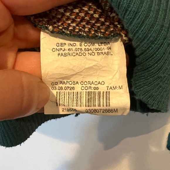 Emme Fox Heart Striped Grannycore Cardigan Sweater - Picture 7 of 11